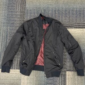 Men's Black Bomber Jacket Zara